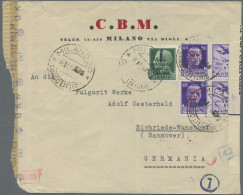 Italy: 1942/1944, Propaganda Di Guerra, Lot Of Seven Commercial Covers/cards (si - Collections