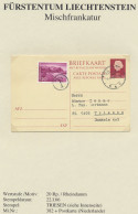 Liechtenstein: 1918/1959, Sammlung Mit Ca. 300 Belegen, Alles Mischfrankaturen M - Verzamelingen