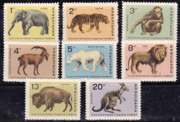 BULGARIA 1966 - MAMIFEROS SALVAJES - YVERT 1416/1423** - Eléphants