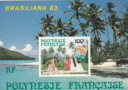 Polynesia 1983 - Philatelic Exhibition ,Brasiliana 83, MNH , Bl.7 - Unused Stamps