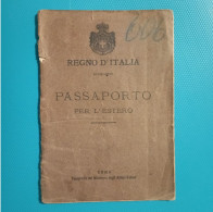 Libretto - Passaporto Per L'estero. - Documenti Storici