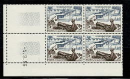 MADAGASCAR 1956  FIDES 3F  Bloc De 4 Coin Daté -4.9.56 ** Gomme Intacte SUPERBE - Unused Stamps