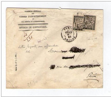 LETTRE 4 PORTS SANS TIMBRE TAXEE A 1,20 F (N°17 ET 22) - 1859-1959 Lettres & Documents