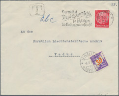 Liechtenstein - Portomarken: 1928/1938, Portomarken II, Ziffer Im Band 5 - 50 Rp - Strafportzegels