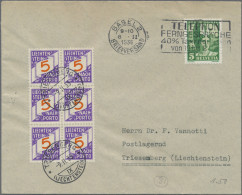 Liechtenstein - Portomarken: 1929/1940, Lot Mit 16 Unterfrankierten Belegen Aus - Impuesto