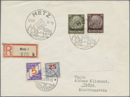 Liechtenstein - Portomarken: 1940/1941, Lot Mit 10 Unterfrankierten Belegen Meis - Strafportzegels