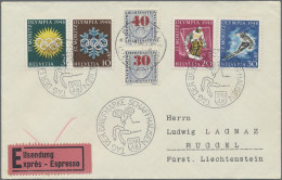 Liechtenstein - Portomarken: 1940/1955, Lot Mit 26 Unterfrankierten Belegen Aus - Impuesto