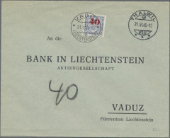 Liechtenstein - Portomarken: 1941/1954, Lot Mit 18 Unfrankierten Belegen Meist A - Portomarken