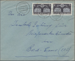 Luxembourg: 1946/1963, Lot Of 20 Covers/cards, Mainly Commercial Mail To Germany - Storia Postale