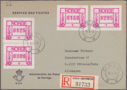 Norway: 1979/1983, Specialised Collection Of Apprx. 214 Covers/cards, Bearing Fr - Timbres De Distributeurs [ATM]