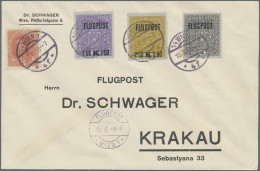 Österreich - Flugpost: 1918/1938, Saubere Partie Von 25 Flugpost-Briefen Und -Ka - Altri & Non Classificati