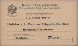 Österreich - Ganzsachen: 1880/1936 (ca.), Partie Von 56 Belegen, Dabei 17 Ungebr - Otros & Sin Clasificación