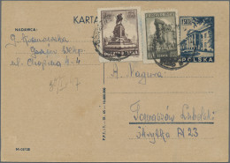 Poland - Postal Stationary: 1945/1949, Postal Cards Designs "Belvedere", "Pniów" - Enteros Postales