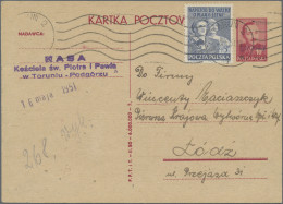 Poland - Postal Stationary: 1949/1955, Postal Cards "President Bierut", Assortme - Postwaardestukken