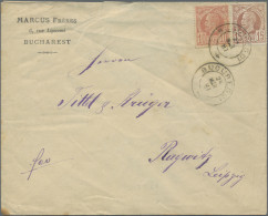 Romania: 1887/1943, Lot Of Four Covers And Two Cards, To Germany (5) Resp. To Eg - Lettres & Documents