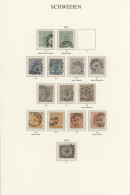 Sweden: 1855-2000 Specialized Used Collection On Printed Hingeless Pages In Four - Gebruikt