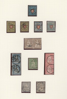 Schweiz: 1850/1862, Kl. Gestempelte Sammlung Von 14 Marken Incl. Drei Paaren, Et - Verzamelingen