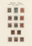 Schweiz: 1850-2020, Sammlung In 3 Falzlos-Alben, Anfangs Gemischt Gesammelt Post - Collections