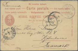 Schweiz: 1850er-1930er Jahre (ca.): Weit Mehr Als 200 Briefe, Postkarten, Ganzsa - Lotes/Colecciones