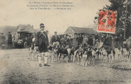 60 - Chasse à Courre En Forêt De Compiègne - Equipage De Chézelles - Gare De Vieux Moulin - Animée - CPA écrite - Compiegne