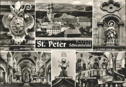 72208757 St Peter Schwarzwald Statue Klostebibliothek Paepstliche Insignien Abts - St. Peter