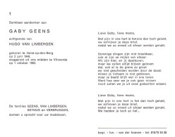 Gaby Geens (1948-1993) - Andachtsbilder