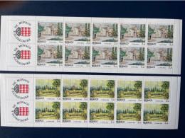 MONACO 2 Carnets 7 Et 8 De 1992 Numéro 1832 Et 1833 Vues Du Vieux Monaco - Unused Stamps