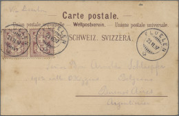 Schweiz: 1897-1948 Destination Argentinien: Posten Von 15 Briefen, Ganzsachen Un - Lotti/Collezioni