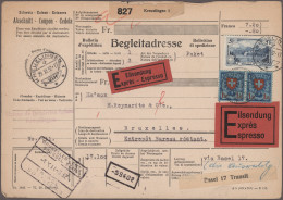 Schweiz: 1902/1950, Partie Von Zwölf Besseren Belegen, Dabei Wert, Einschreiben, - Collections