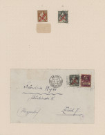 Schweiz: 1919-1944 FLUGPOST: Kleine Sammlung Mit Marken Und Fünf Briefen Auf Alt - Sammlungen