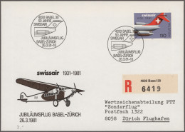 Schweiz: 1960 - 1993, Sammlung Von über 300 Flugpostbriefen, Dabei Erst- Und Erö - Verzamelingen
