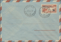 Trieste - Zone B - Postal Stationery: 1947/1954, Lot Of Six Postal Cards And Thr - Marcofilía