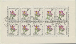 Czechoslowakia: 1951/1982, MINI SHEETS, Mainly MNH Collection Of Mini Sheets, Ma - Used Stamps