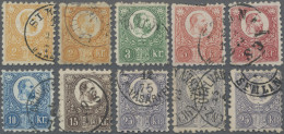 Hungary: 1871-1970 Ca.: Mint And Used Part Collections On Printed Pages In A Bin - Briefe U. Dokumente