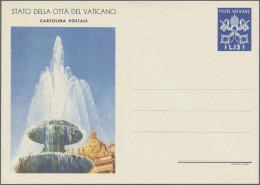 Vatican City - Postal Stationery: 1949, Pictorial Cards 13lire Blue And 25 Lire - Entiers Postaux