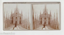 Vue Stéréoscopique Stéréo ITALIE MILAN Cathédrale Les Terrasses Du Dôme - Zonder Classificatie