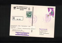 South Korea 1988 Olympic Games Seoul - Olympic Press Village - International Broadcasting Center Interesting Reg.letter - Verano 1988: Seúl