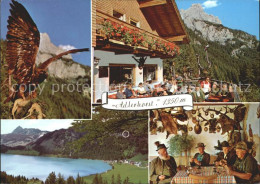 72207553 Nesselwaengle Tirol Alpengasthof Adlerhorst Terrasse Gaststube See Ness - Autres & Non Classés