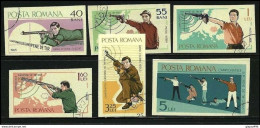 ● ROMANIA 1965 ֍ Tiro A Segno ֍ N. 2121 A / F ● Usati ● NON DENT. ● Serie Completa ● Cat. ? € ️ ● Lotto N. 790 ● - Used Stamps