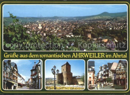 72207412 Ahrweiler Ahr Panorama Strassenpartie Turm Fachwerkhaeuser Ahrweiler - Bad Neuenahr-Ahrweiler