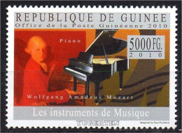 GUINEA 2010 - 1v - MNH - Mozart - Music Instruments - Piano - Musique, Muziek, Musik - Musikinstrumente - Musica - Musik