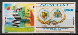 SENEGAL - 1982 - N°YT. 573 à 574 - Sénégambie - Non Dentelé / Imperf. - Neuf Luxe ** / MNH / Postfrisch - Sénégal (1960-...)