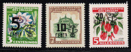 Uruguay #637-39 Flowers National Flower Ceibo Mburucuya Ciudadela MNH - Uruguay