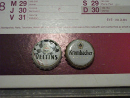 Allemagne - Lot De 2 Capsules De Bières Différentes - Veltins Krombacher - Cerveza