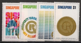 SINGAPORE - 1973 - N°YT. 166 à 169 - Prospérité - Neuf Luxe ** / MNH / Postfrisch - Singapour (1959-...)