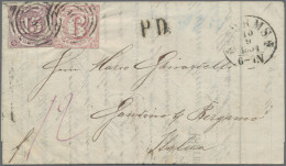 Altdeutschland: 1855/70, Posten Briefe & Ganzsachen, Letztere überwiegend Gebrau - Collezioni