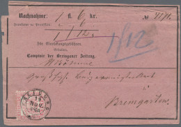 Altdeutschland: 1720/1919, Kleine Partie Von Insg. Ca. 68 Frankierten Und Marken - Verzamelingen