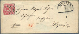 Bayern - Marken Und Briefe: 1851/1860 (ca.), 3 Kr. Rot (MiNr. 9), Partie Von 17 - Altri & Non Classificati