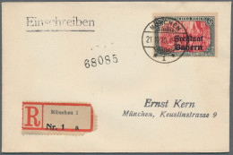 Bayern - Marken Und Briefe: 1919, "Freistaat Bayern" Auf Germania, 1 Mark Bis 5 - Autres & Non Classés
