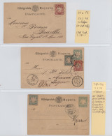 Bayern - Ganzsachen: 1877/1909, Vielseitige Sammlung Von 54 Fast Nur Gebrauchten - Autres & Non Classés